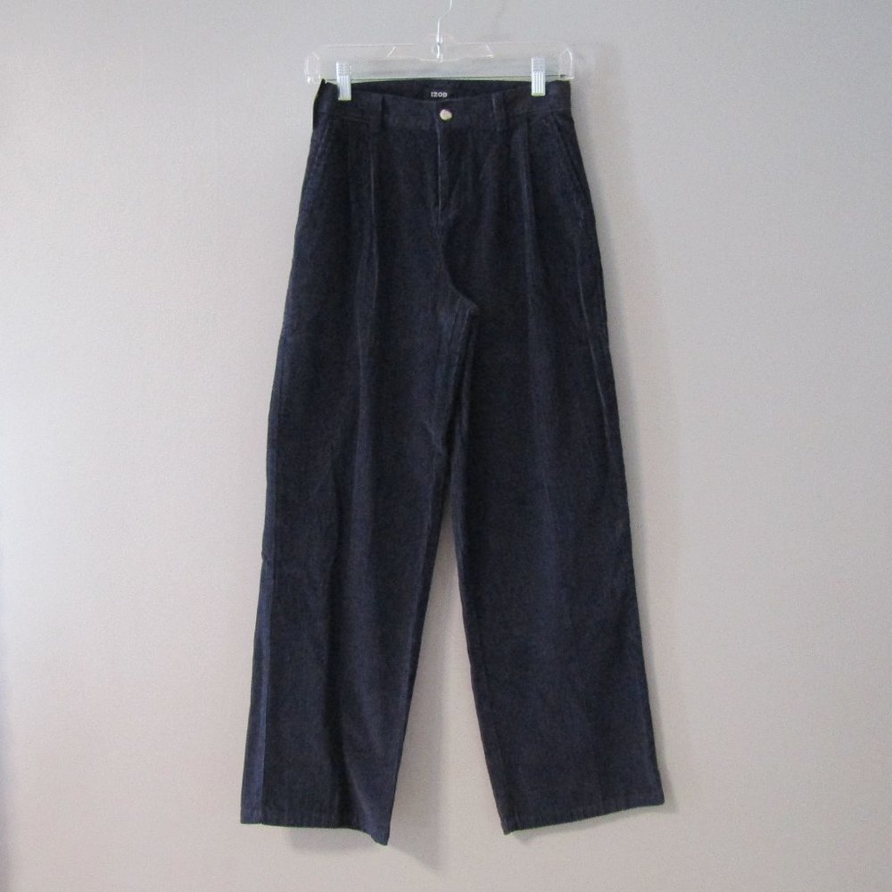 NWT IZOD Navy Blue Corduroy Pants Size 16 Reg